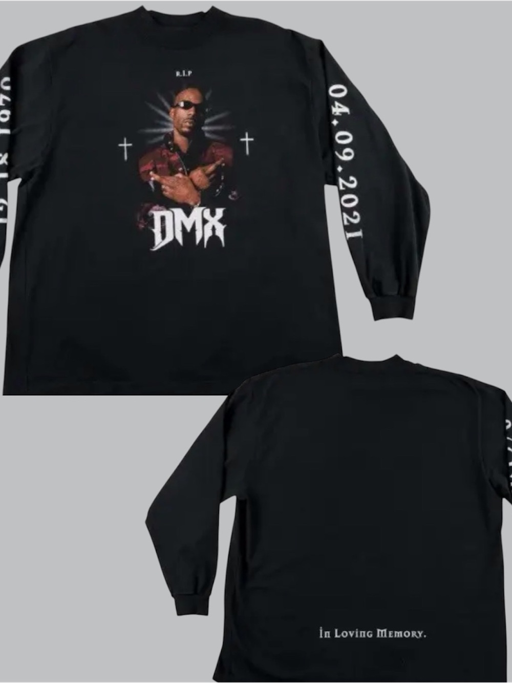 Balenciaga x Yeezy Men's Black Long Sleeve DMX Tribute